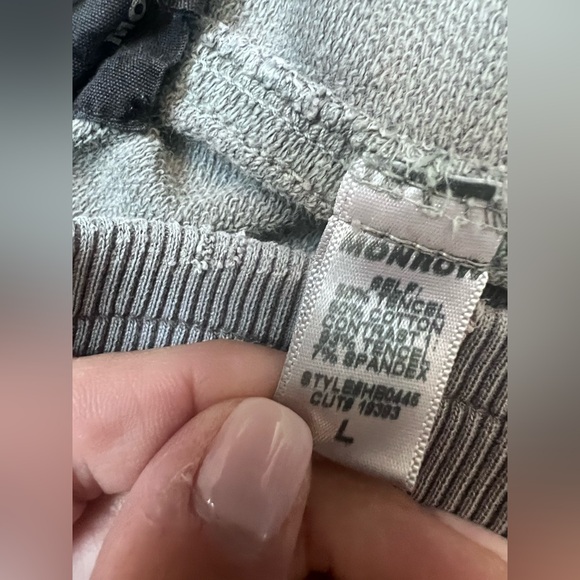 Monrow Heather Gray Jogger Pants Size Large - Picture 3 of 6